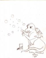 Junior Playing with bubbles